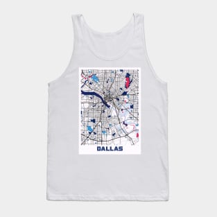 Dallas - United States MilkTea City Map Tank Top